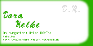 dora melke business card